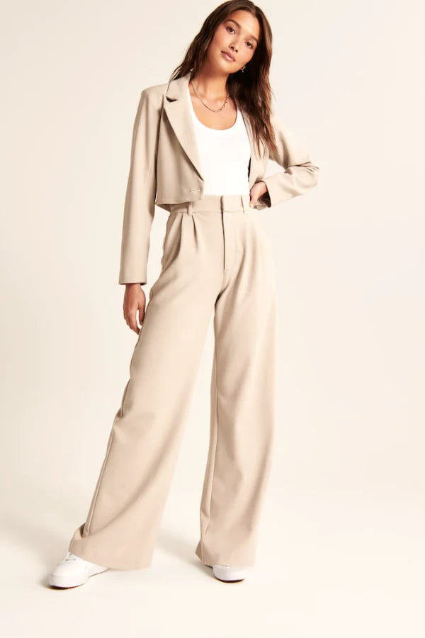 Wide Leg Tailored Pants