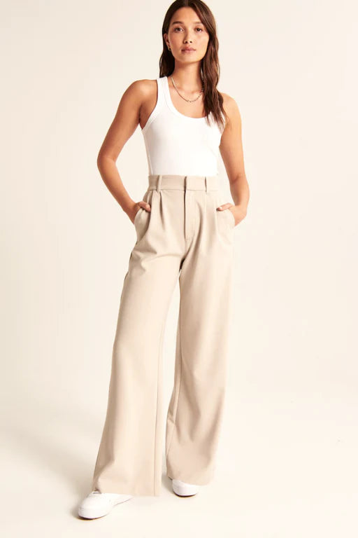 Wide Leg Tailored Pants